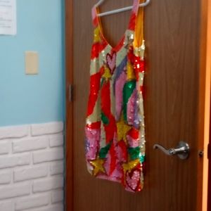 Star and heart sequin dress